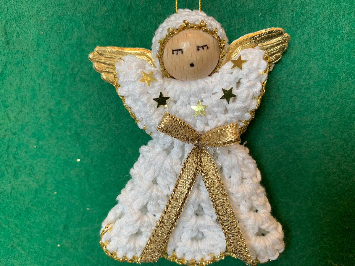 Produktbild von DIY Häkelengel Ornament Kit Anfänger Weihnachtsbaum