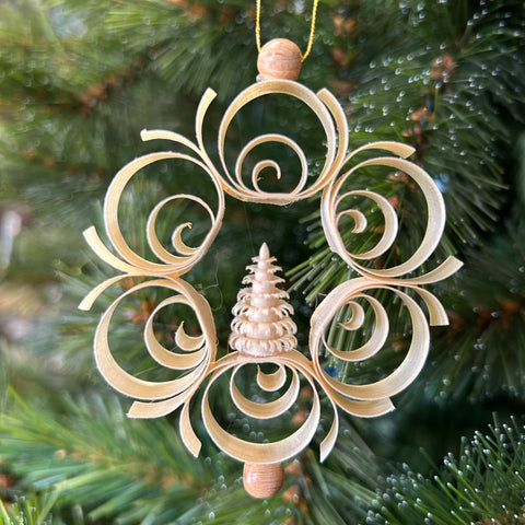 Spanrornament mit Erzgebirge Bäumchen